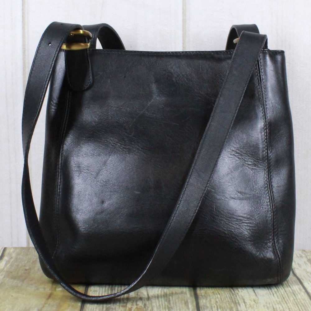 Vintage! COACH 50105 Black Leather Shoulder Bag - Picture 5 of 14